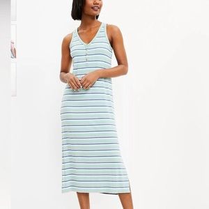 Loft striped henley dress size small